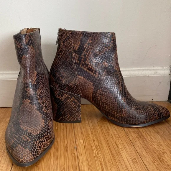 Steve madden jillian snake booties deals